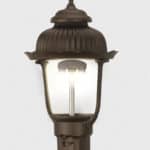 heritage gas lamp post mount with mantle