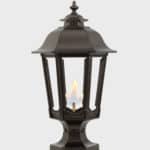 bavarian gas lantern pier mount open flame