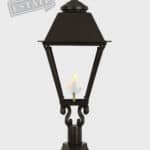 coachman gas lamp pier mount open flame