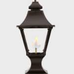 essex gas lamp open flame pier mount