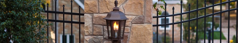 open flame gas sconce lamp banner